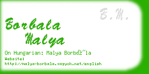 borbala malya business card